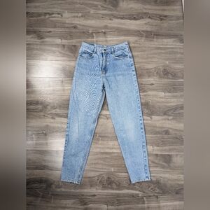 VINTAGE Jordache High Rise Blue Tapered Jeans Bow